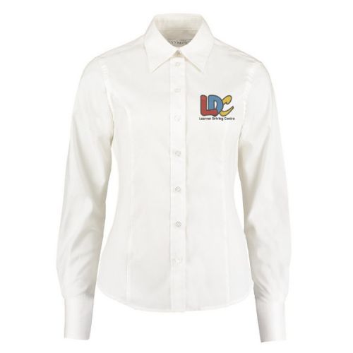 LDC Kustom Kit Women's Corporate Oxford Blouse Long-Sleeved (Tailored Fit)